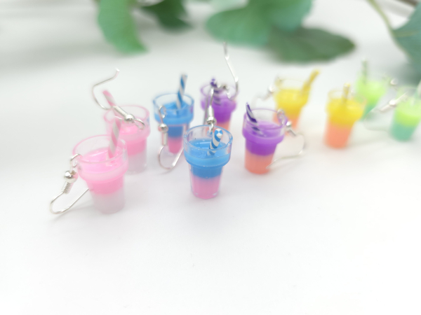 bunte Cocktail Ohrringe